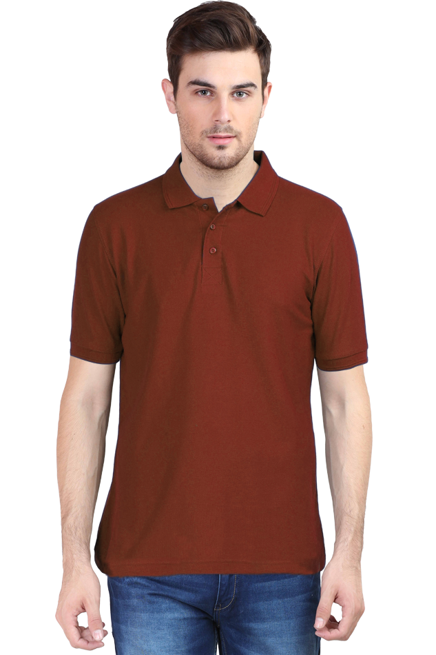 Male Polo Half Sleeve BRICK RED | POLO T-SHIRT | male-polo-half-sleeve-brick-red