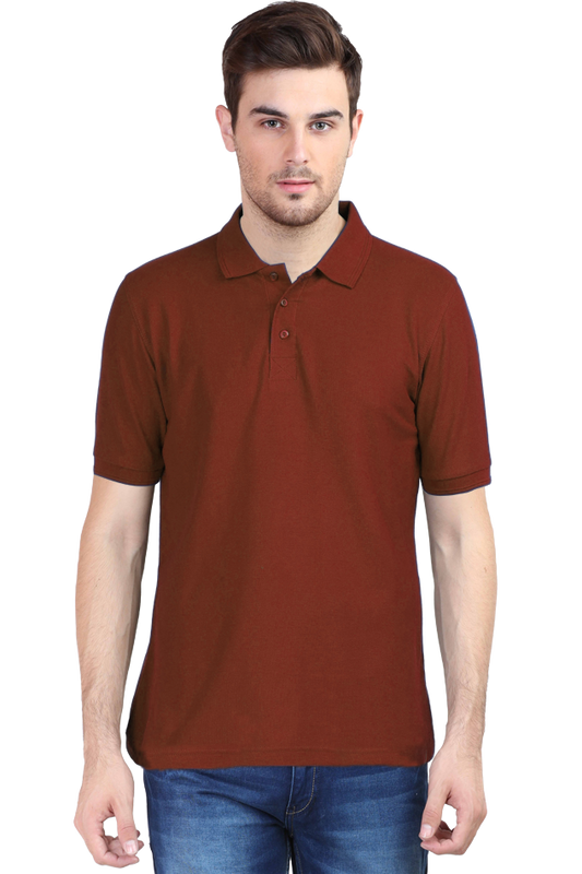 Male Polo Half Sleeve BRICK RED | POLO T-SHIRT | male-polo-half-sleeve-brick-red