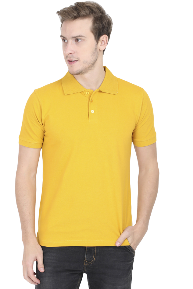 Male Polo Half Sleeve MUSTARD YELLOW | POLO T-SHIRT | male-polo-half-sleeve-mustard-yellow