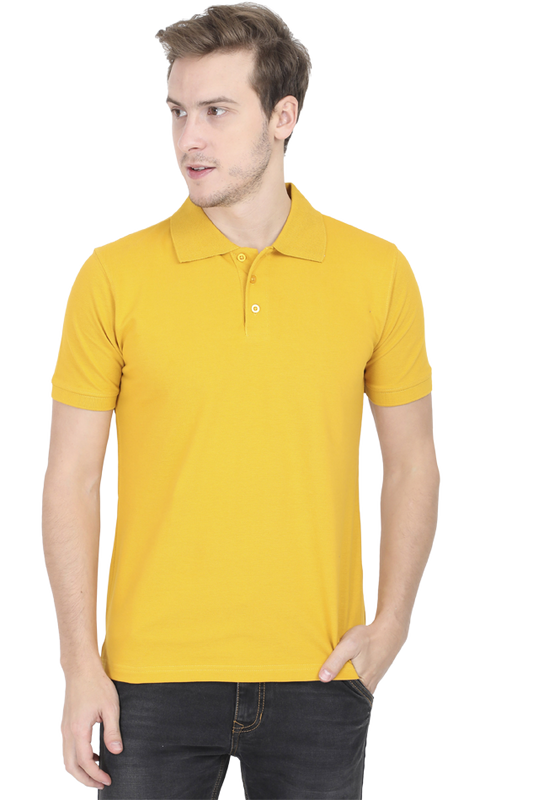 Male Polo Half Sleeve MUSTARD YELLOW | POLO T-SHIRT | male-polo-half-sleeve-mustard-yellow